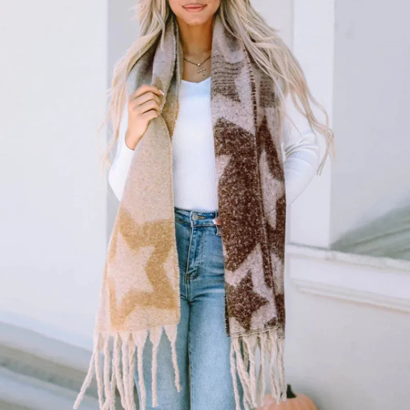 Casual Gradient Warm Scarf