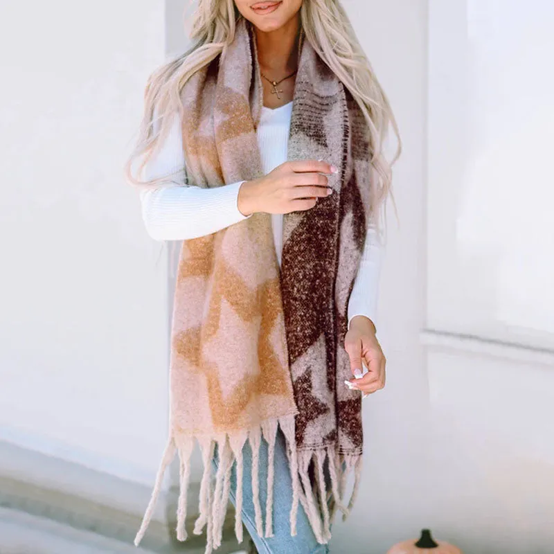Casual Gradient Warm Scarf