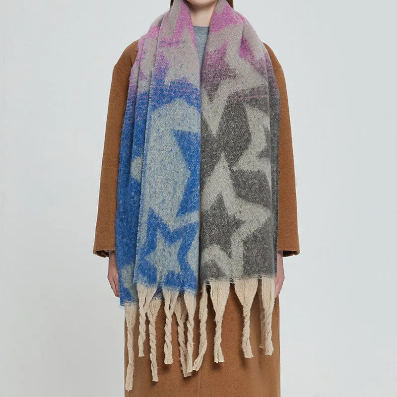 Casual Gradient Warm Scarf
