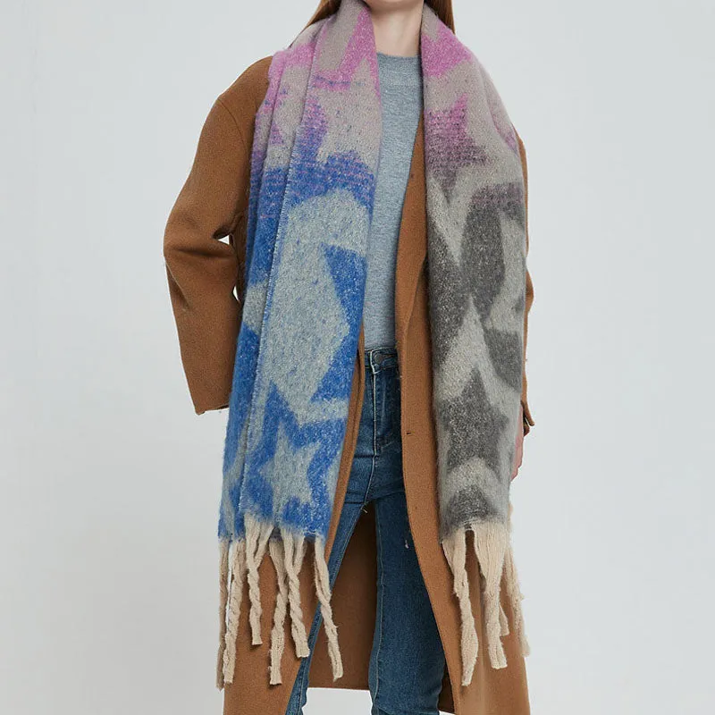Casual Gradient Warm Scarf