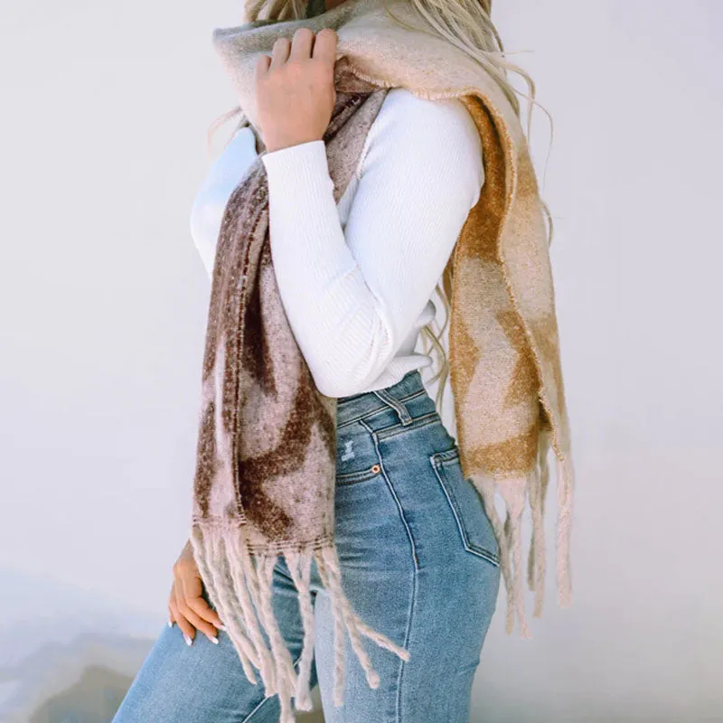 Casual Gradient Warm Scarf