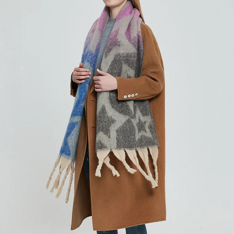 Casual Gradient Warm Scarf