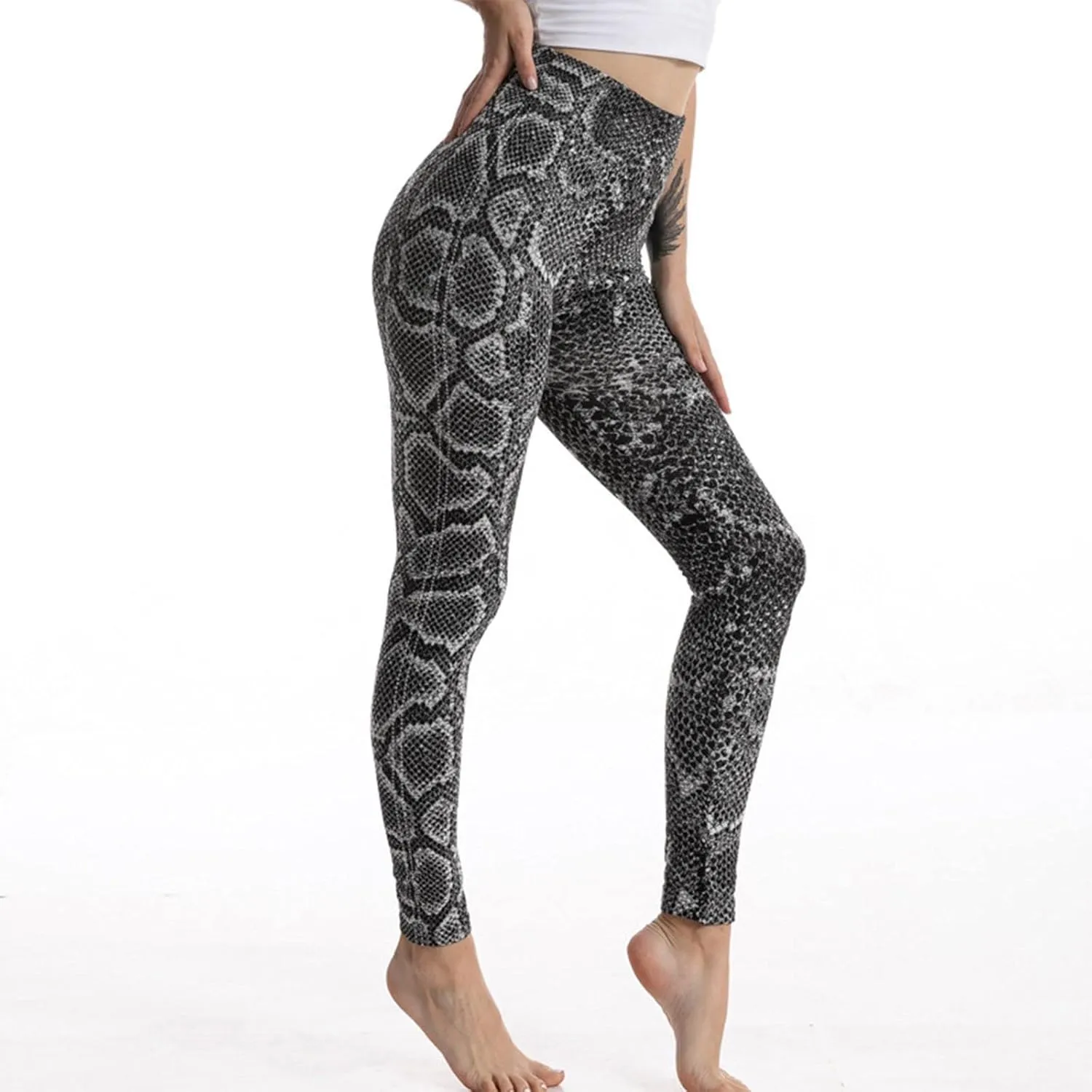 Casual Leggings for Women High Waist Printed Tummy Control Butt Lifting Pants Tights Funny Compression Workout Slimming