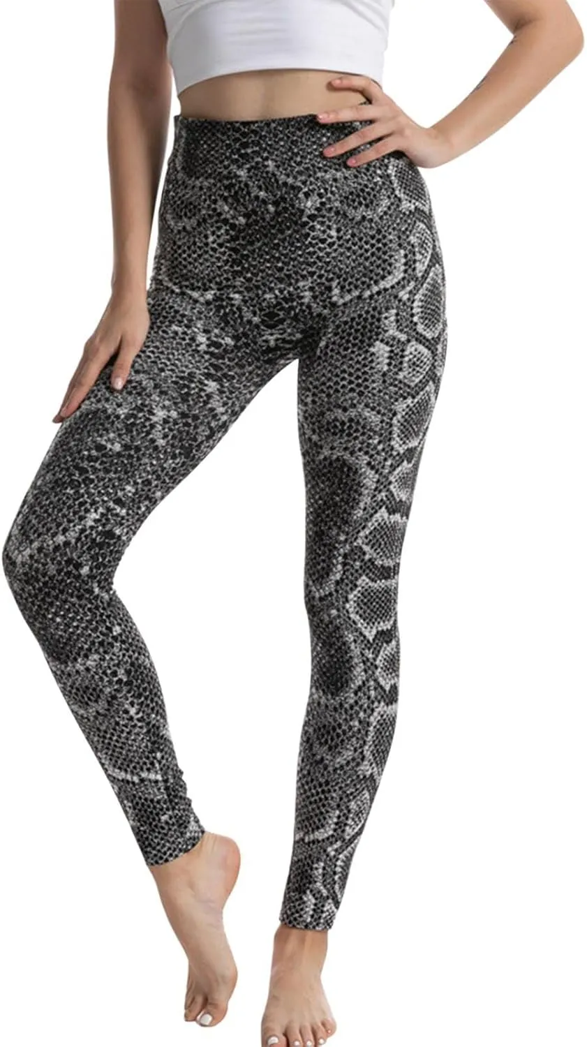 Casual Leggings for Women High Waist Printed Tummy Control Butt Lifting Pants Tights Funny Compression Workout Slimming
