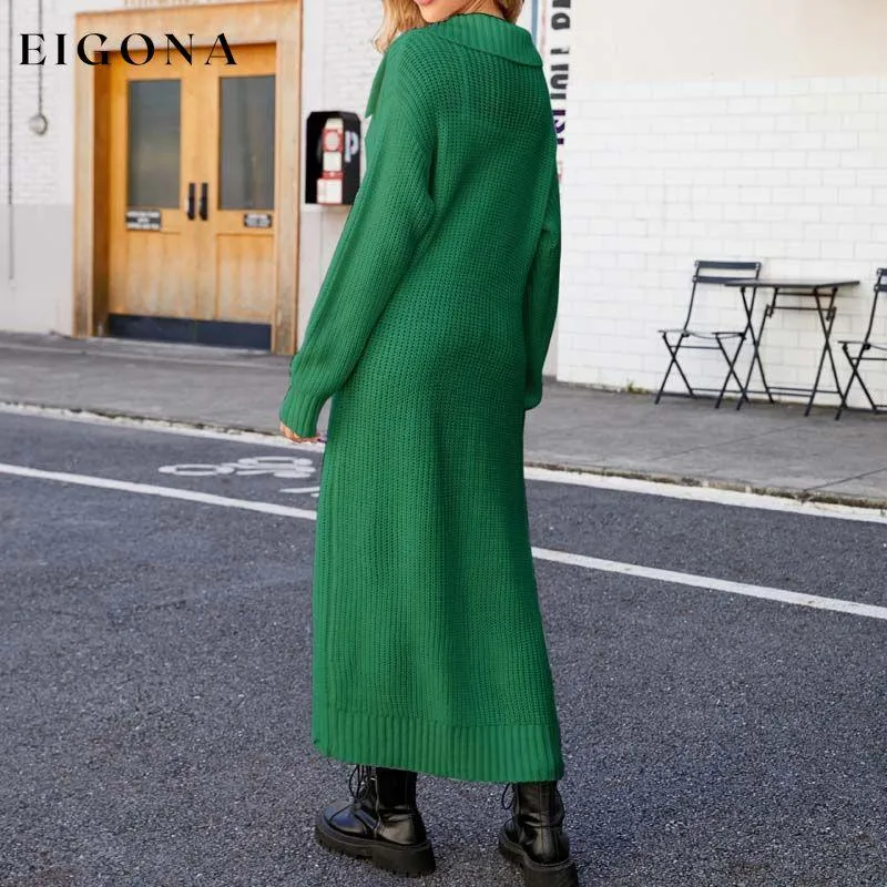 Casual Solid Colour Long Cardigan