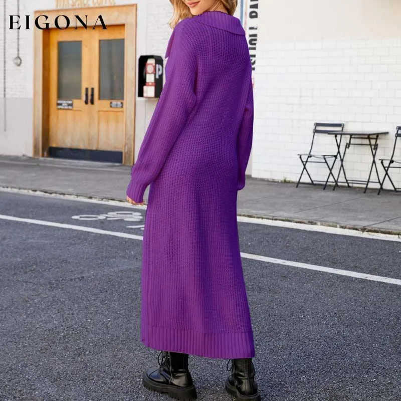 Casual Solid Colour Long Cardigan