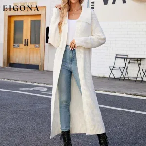 Casual Solid Colour Long Cardigan