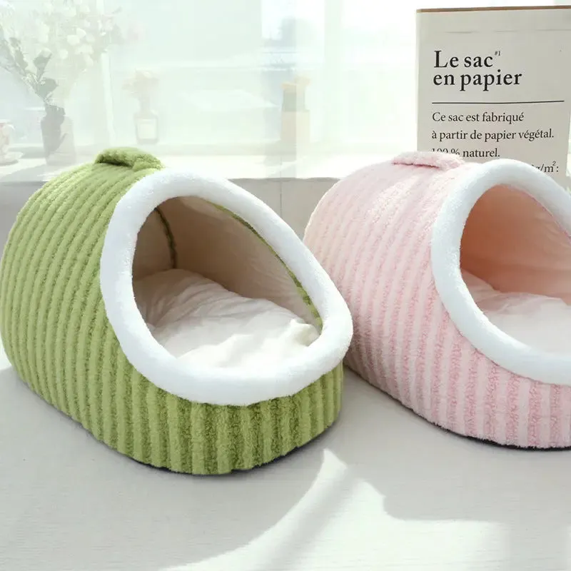 Cat Bed Macaron Double-piece Autumn And winter warm Bed