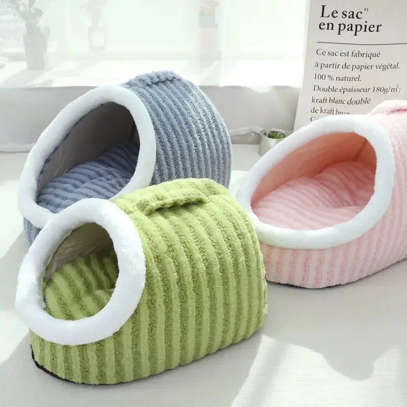 Cat Bed Macaron Double-piece Autumn And winter warm Bed