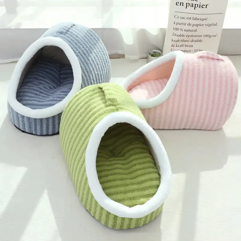 Cat Bed Macaron Double-piece Autumn And winter warm Bed