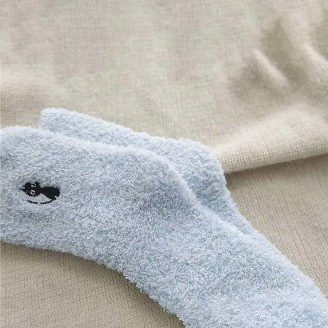 Cat Pattern Plush Socks