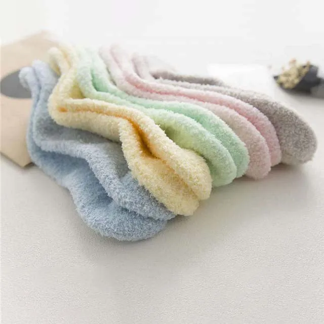 Cat Pattern Plush Socks