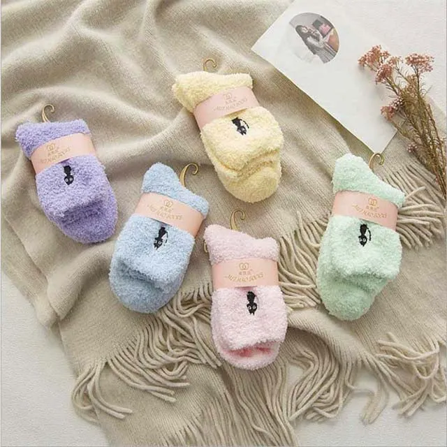 Cat Pattern Plush Socks