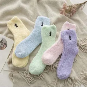 Cat Pattern Plush Socks