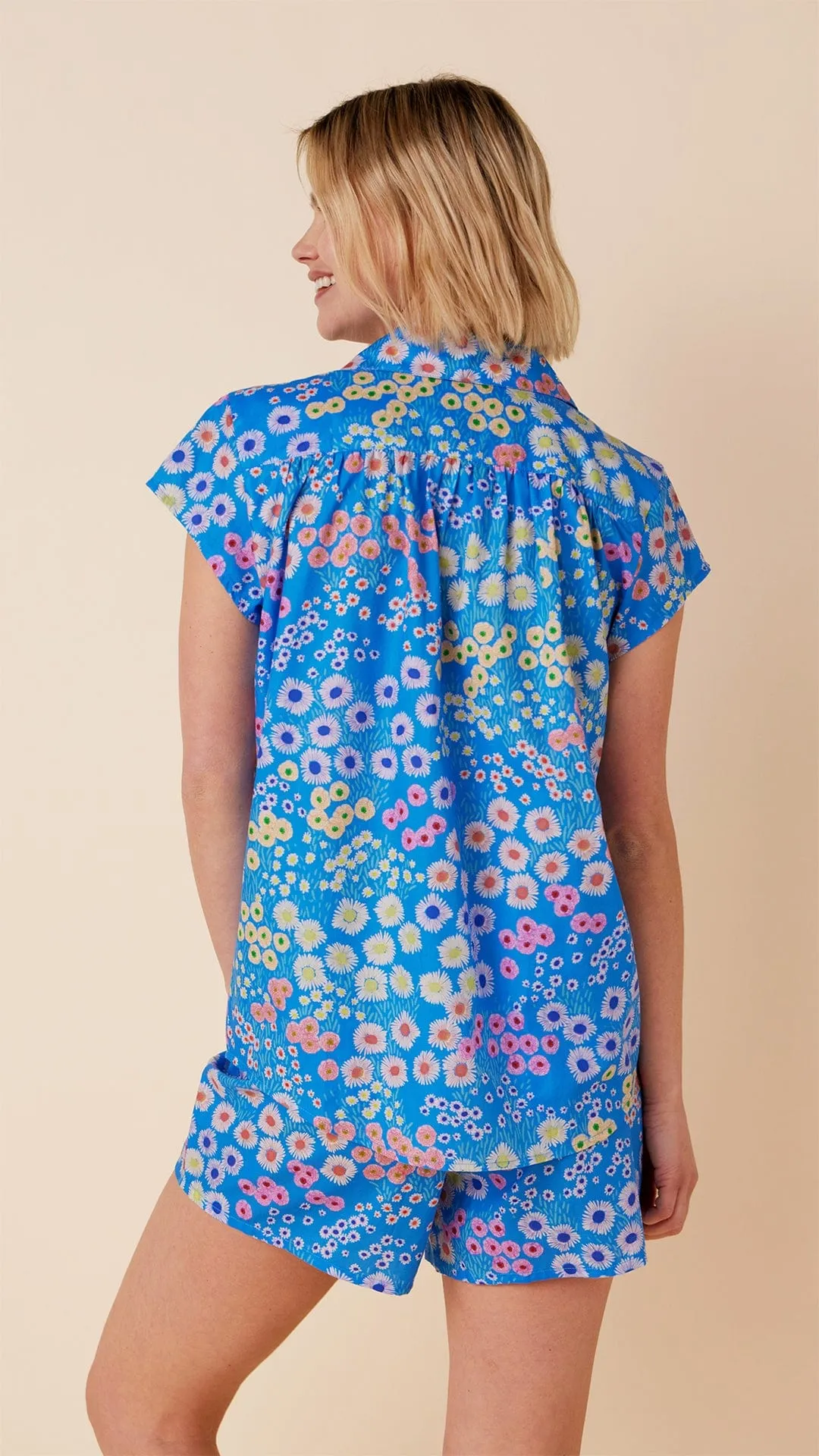 Cerulean Floral Luxe Pima Short Set