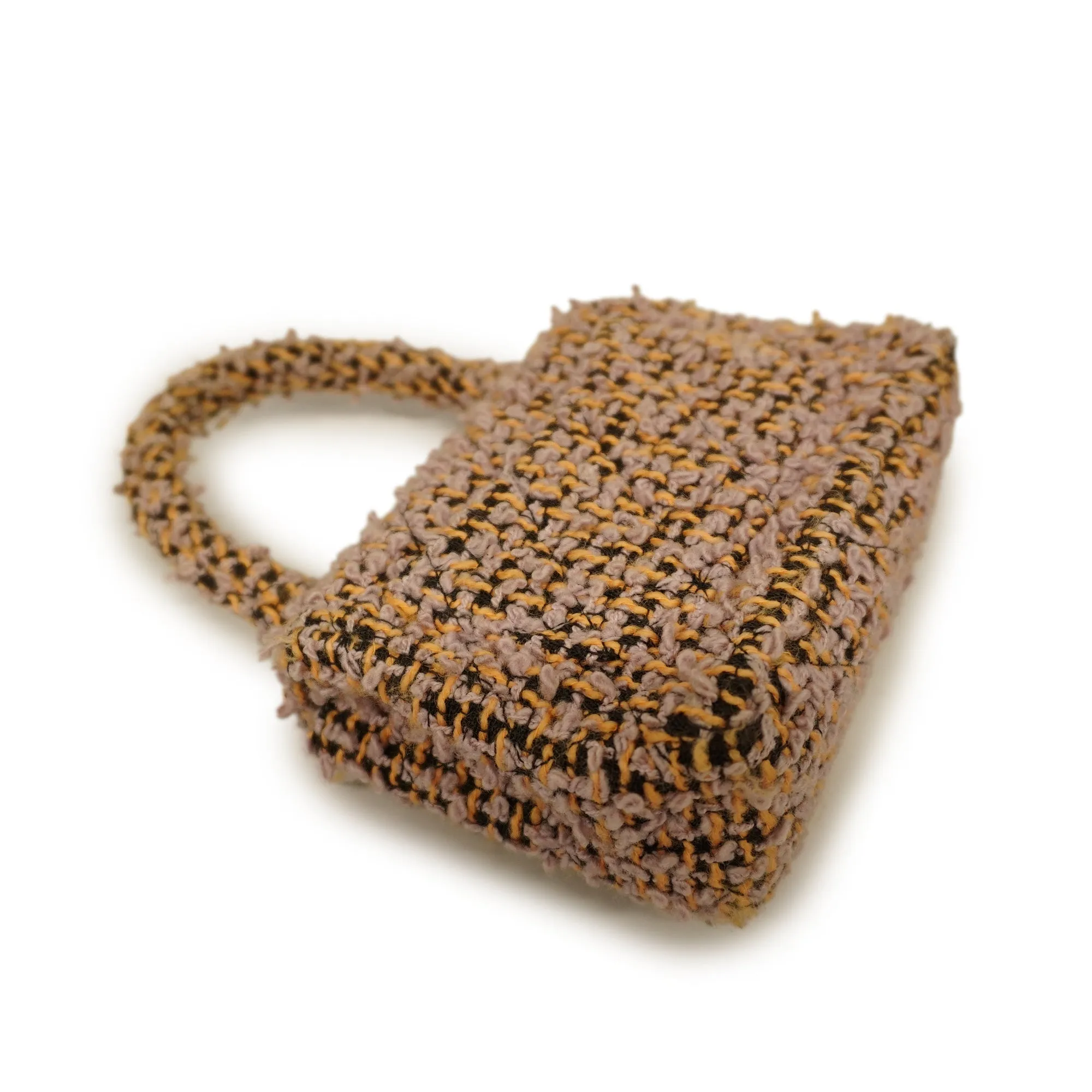 CHANELAuth  Matelasse Parent-child Bag Women's Tweed Handbag Light Purple