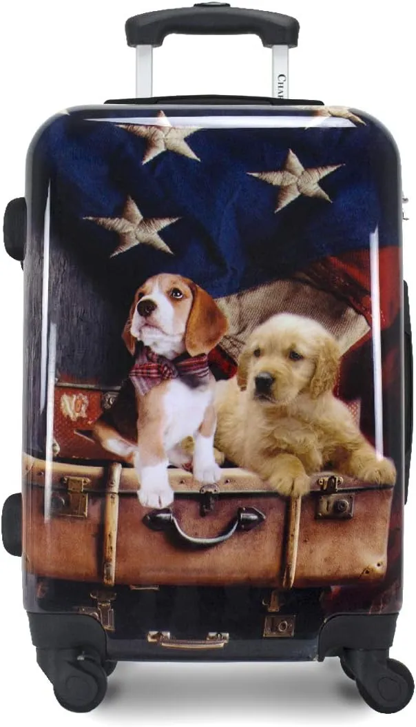 Chariot Printed Expandable Hardside Spinner Luggage Set, Printed Expandable Hardside Spinner Luggage Set