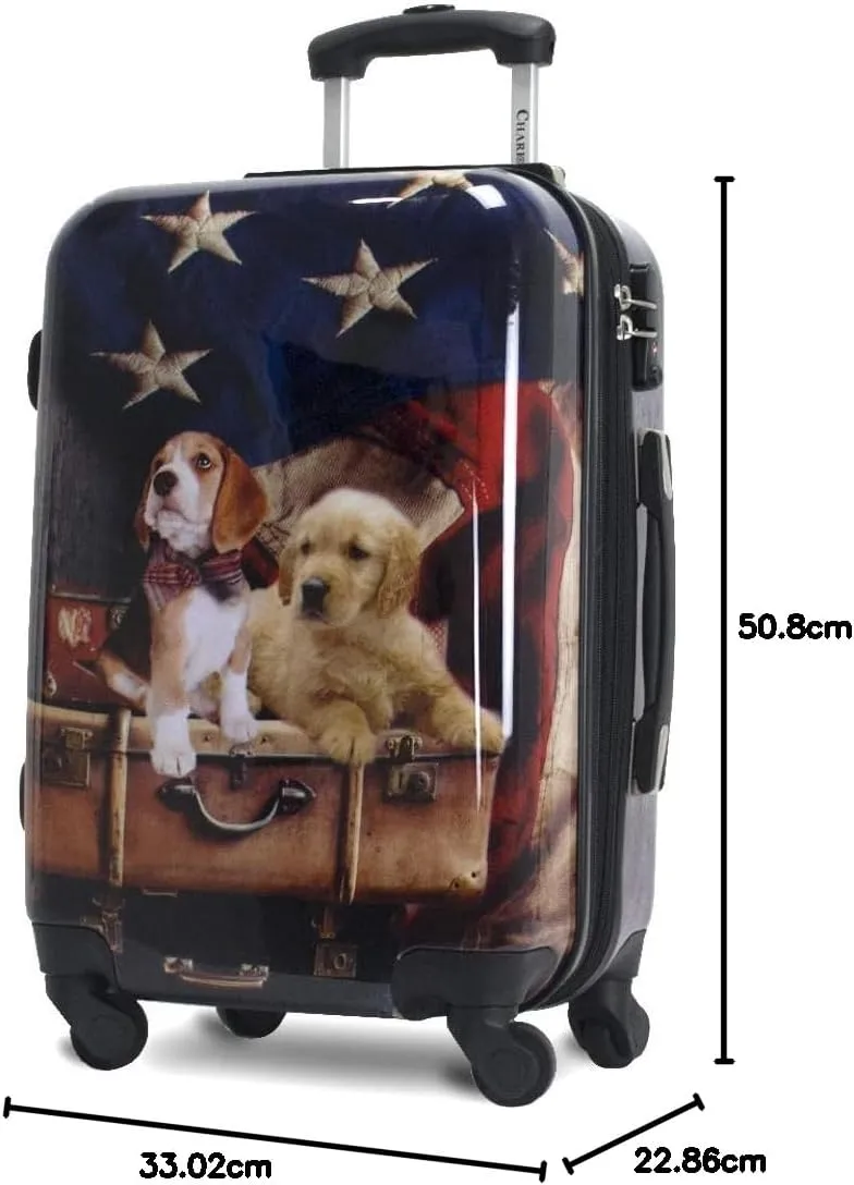Chariot Printed Expandable Hardside Spinner Luggage Set, Printed Expandable Hardside Spinner Luggage Set