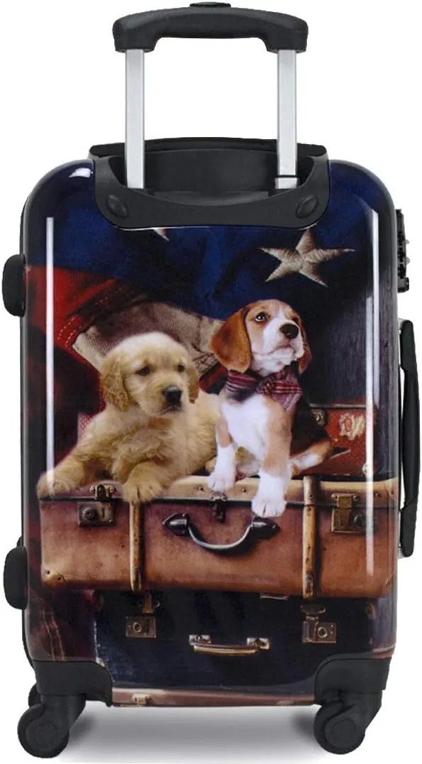 Chariot Printed Expandable Hardside Spinner Luggage Set, Printed Expandable Hardside Spinner Luggage Set