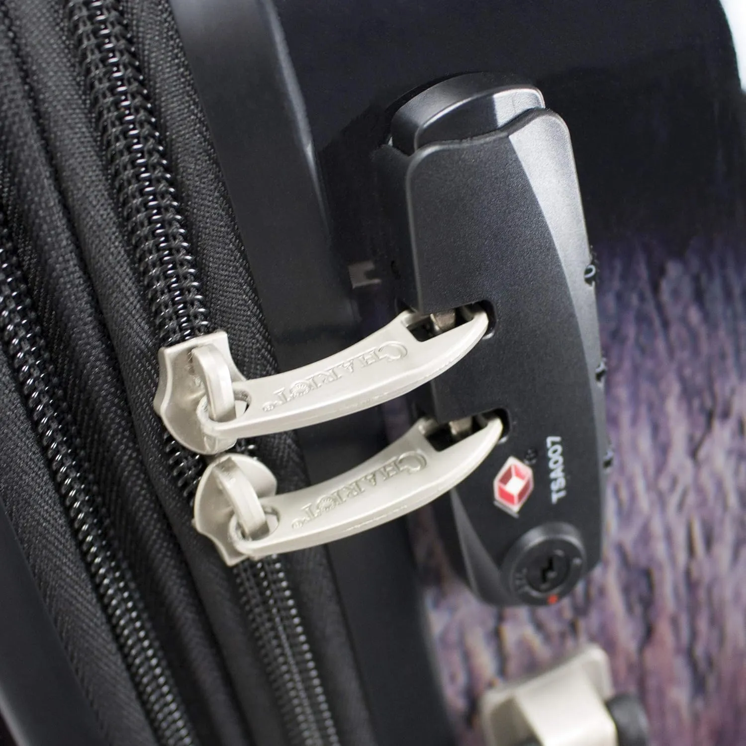 Chariot Printed Expandable Hardside Spinner Luggage Set, Printed Expandable Hardside Spinner Luggage Set