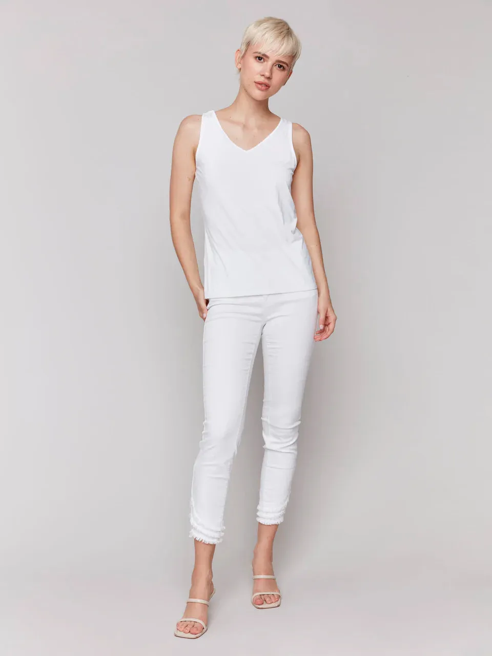 Charlie B Reversible Bamboo Cami - White