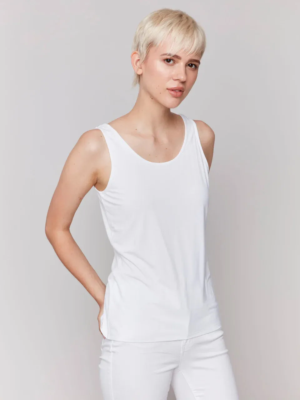 Charlie B Reversible Bamboo Cami - White