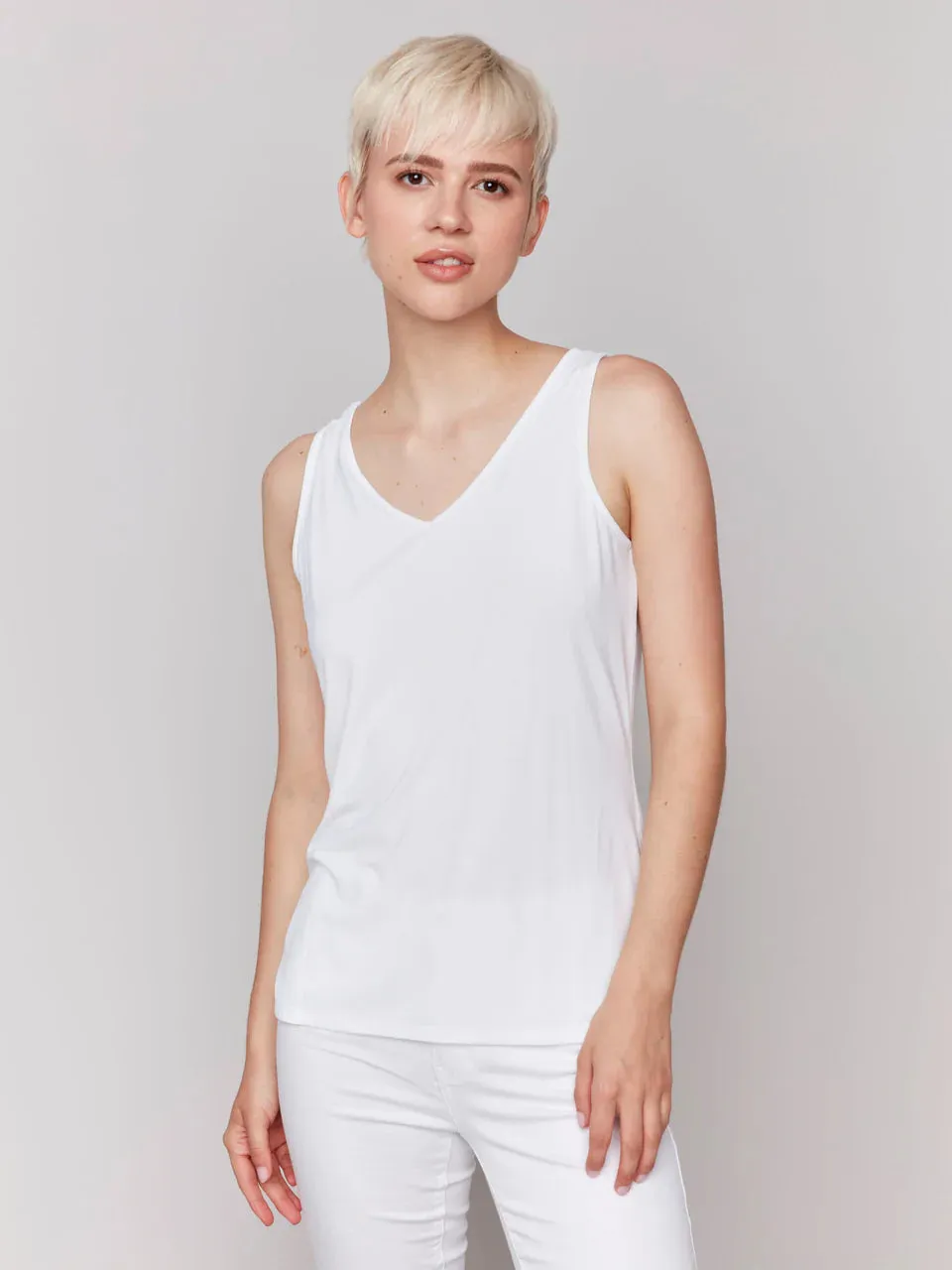 Charlie B Reversible Bamboo Cami - White