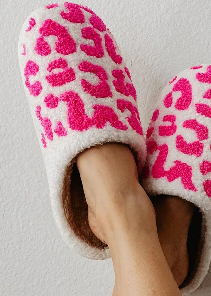 Chaussons léopard Pink