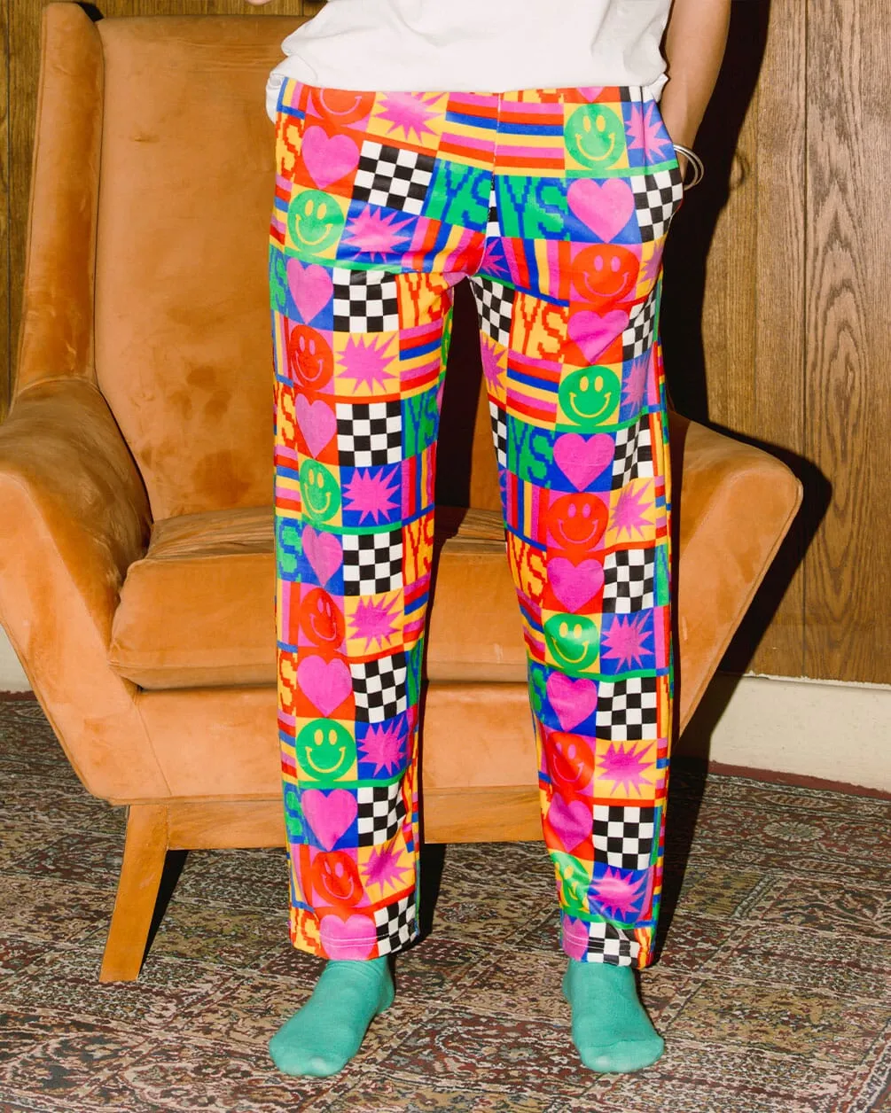 Checkered Heart Fluffy Pjoys