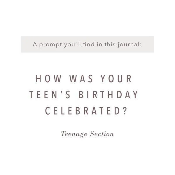 Childhood History Journal - Womb to 18 Years