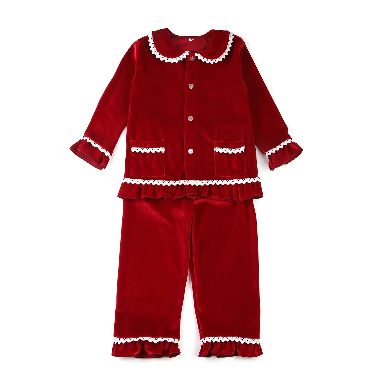 Chiximaxu Baby Sleepwear Toddler Kids Boys Girls Christmas Pajamas Clothes Set Velvet Children Pajamas