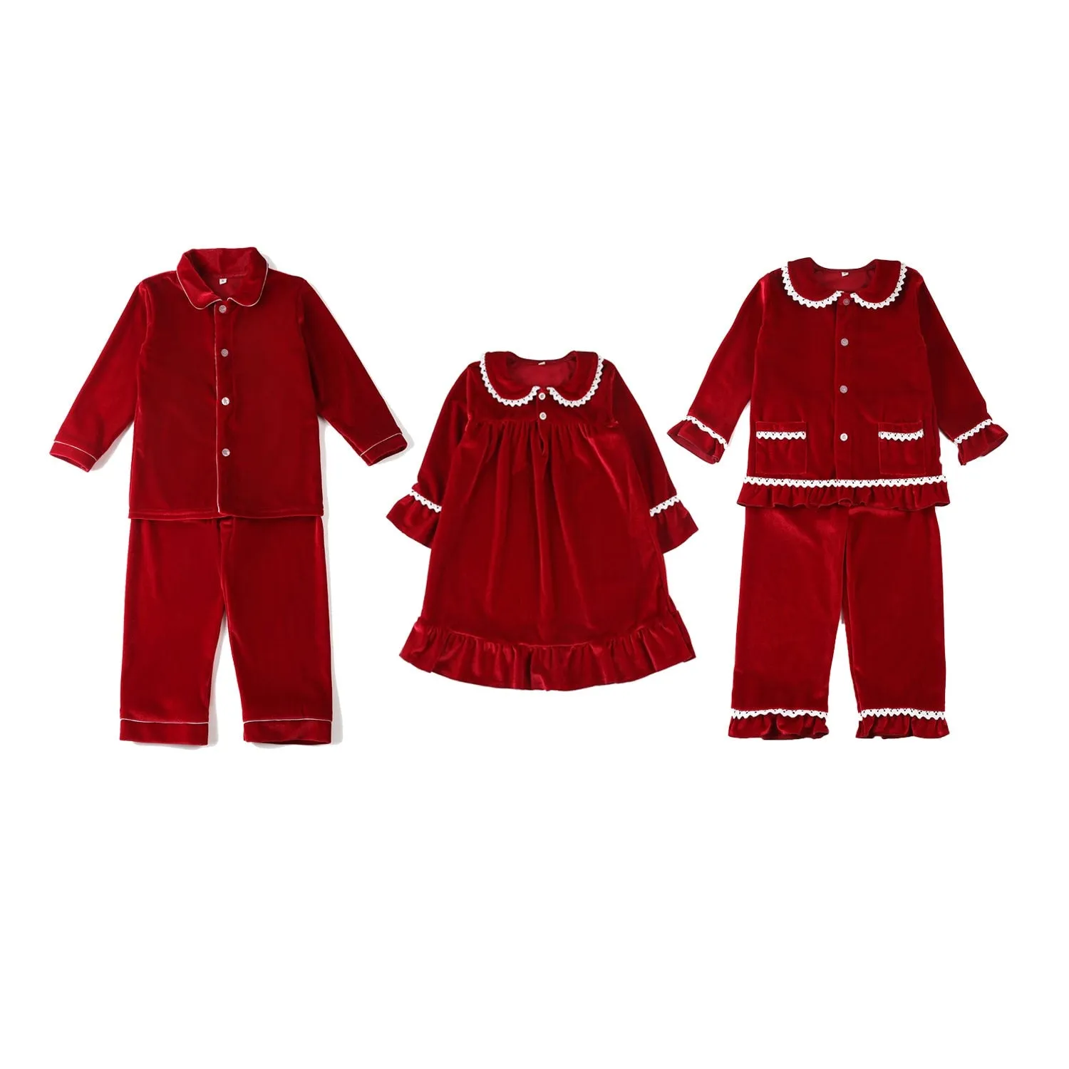 Chiximaxu Baby Sleepwear Toddler Kids Boys Girls Christmas Pajamas Clothes Set Velvet Children Pajamas