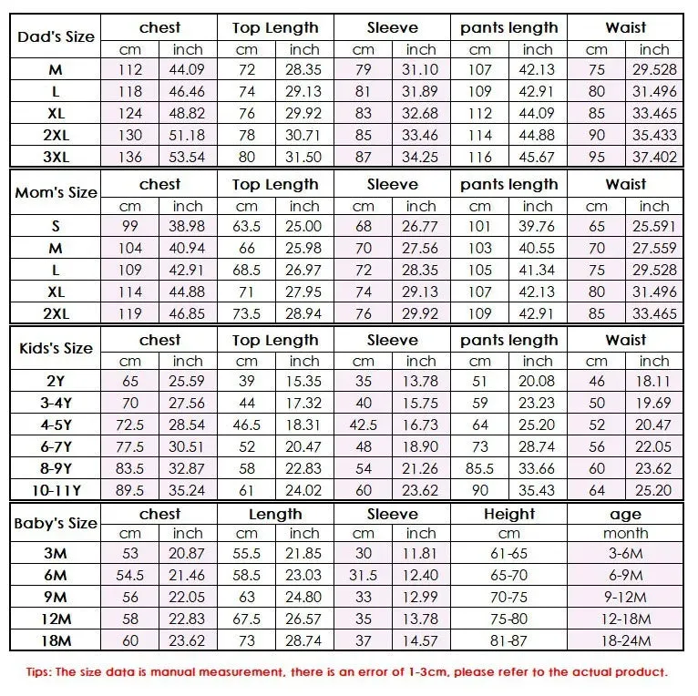 Christmas Pajamas for Couple/family Santa Tree Plaid Print Sleepwear Women Men Kids Matching Clothes Soft Loose Homewear Costume