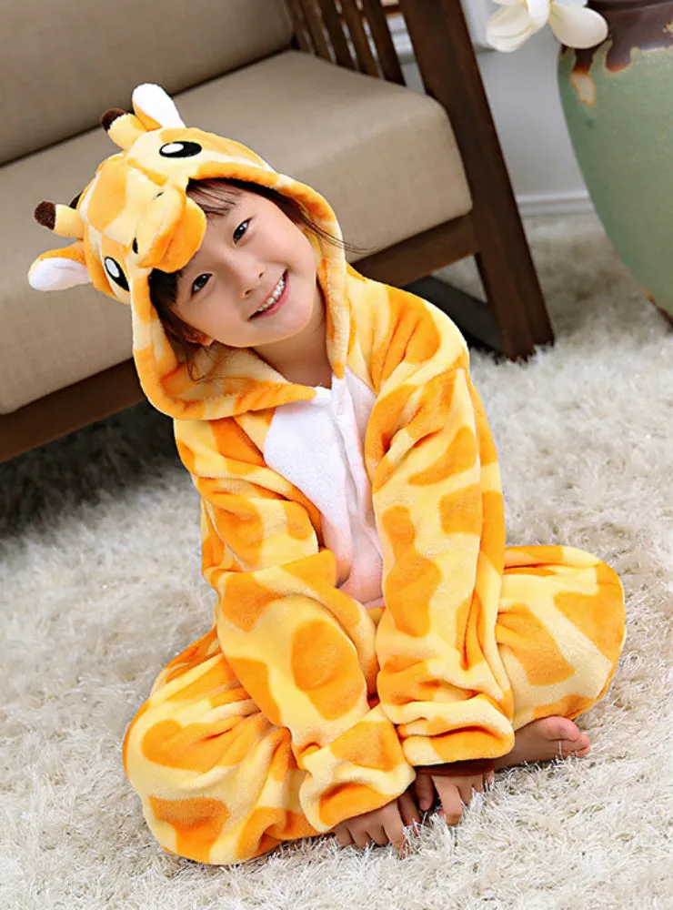 Christmas Pajamas Kids Children's Onesie Giraffe