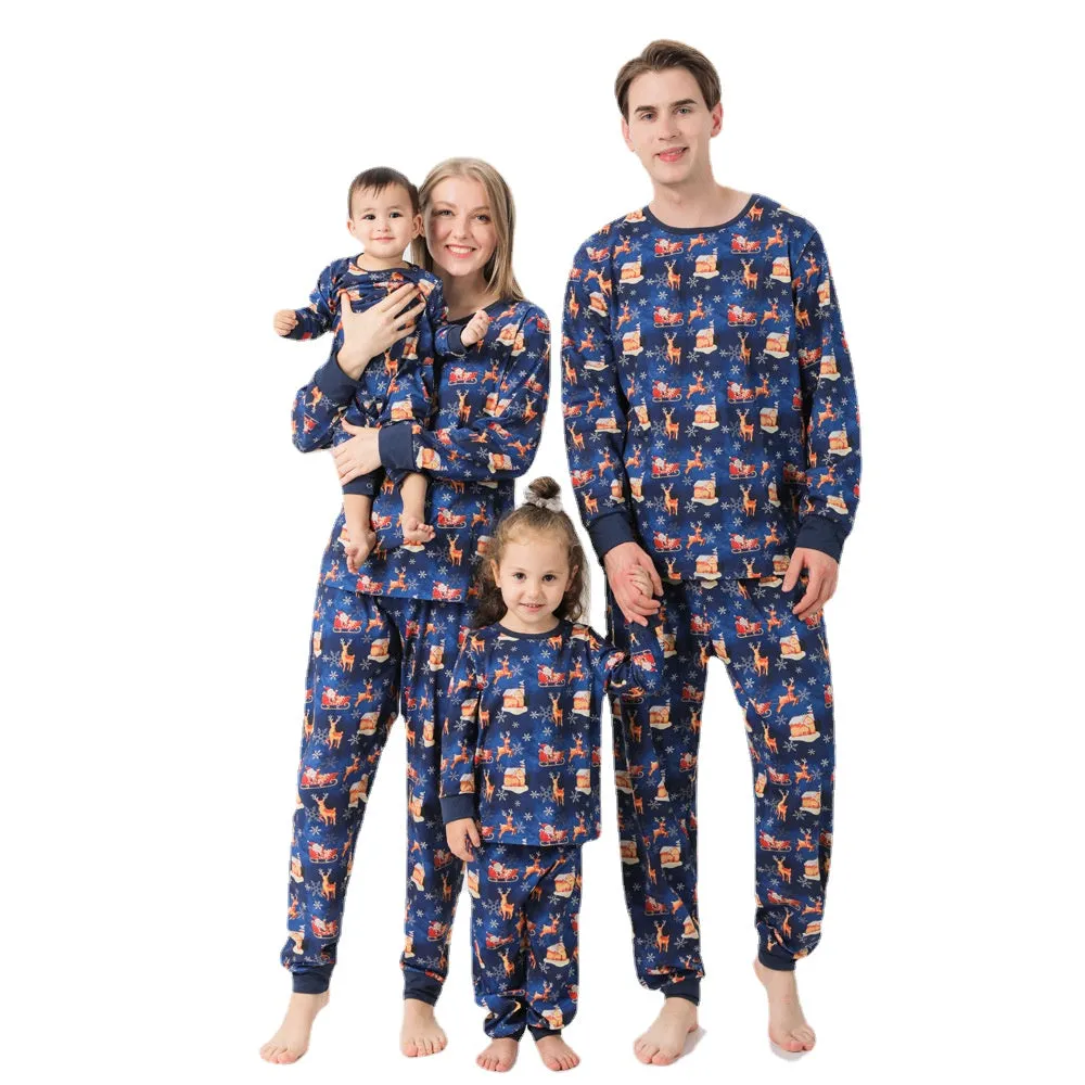 Christmas Pajamas Matching Family Pyjamas Clothes Cartoon  Mother Daughter Homewear Kids Sleepwear