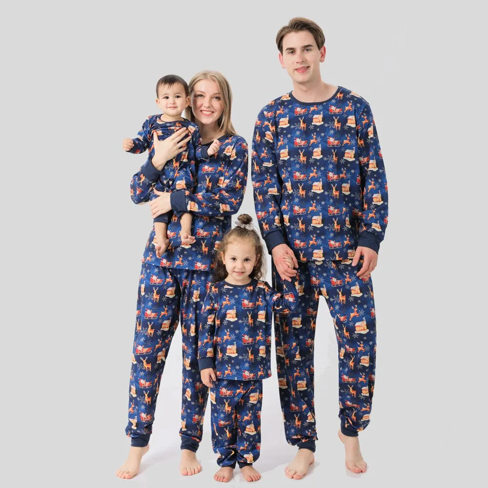 Christmas Pajamas Matching Family Pyjamas Clothes Mother Daughter Cartoon  Printed Pajama Set Homewear Kids Sleepwear  Women Pijamas