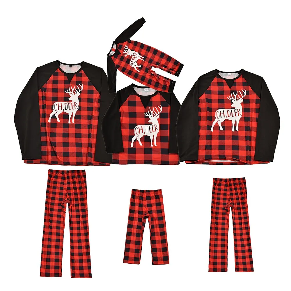 Christmas Pajamas Matching Family Pyjamas Outfits  Homewear laid Pajamas For Women Sleepwear Pajama