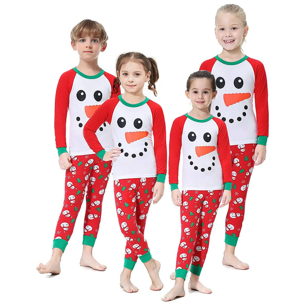 Christmas Pajamas Matching Family Pyjamas Parent-Child Suit Home Pajamas Two-Piece Set