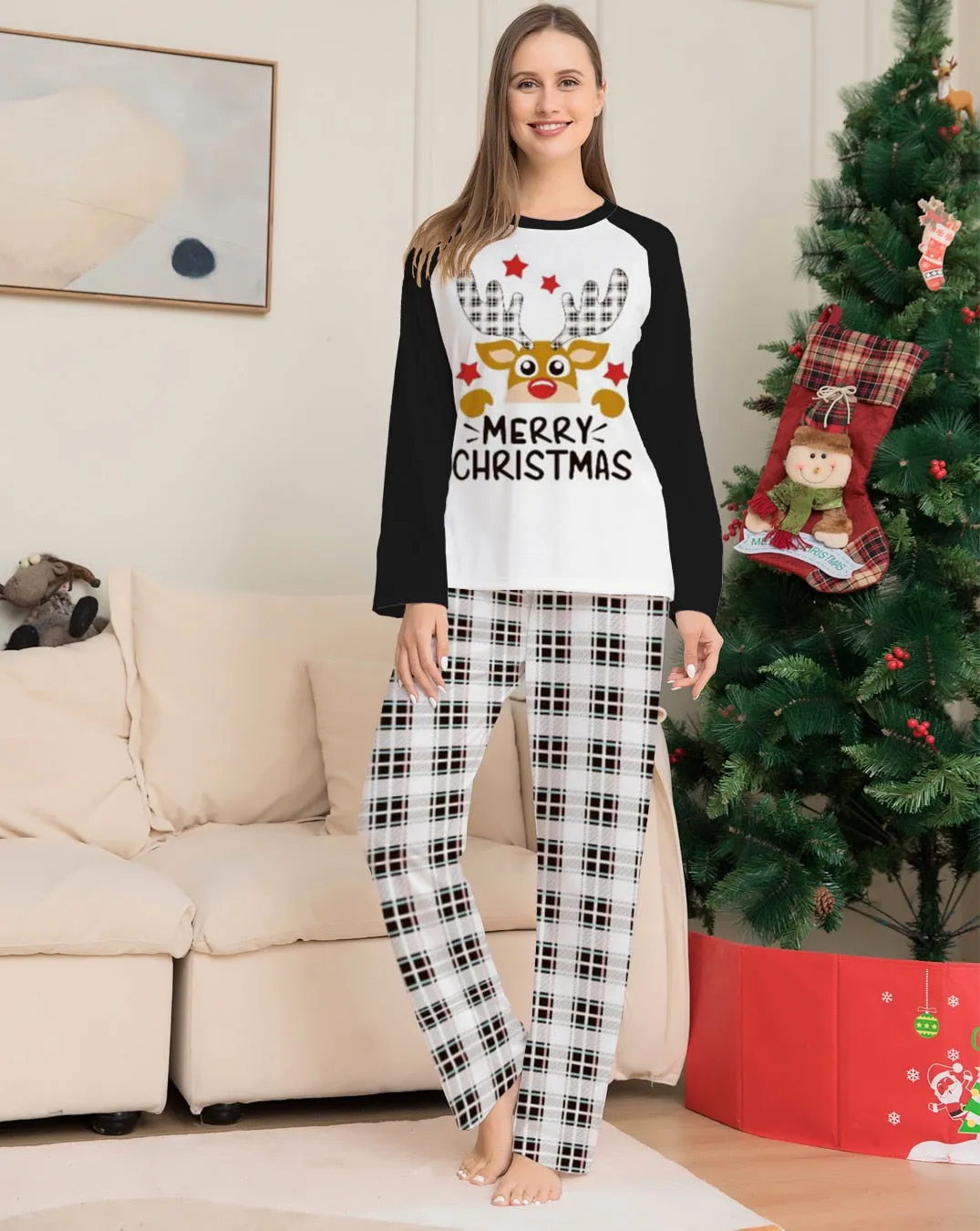 Christmas Pajamas Set 2023 Family Matching Outfits Adult Mother and Daughter Father Son Xmas Pyjamas Mommy And Me Kids Clothes