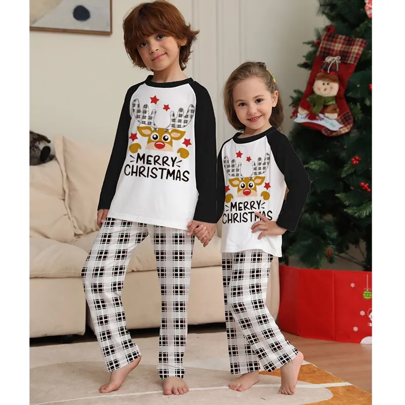 Christmas Pajamas Set 2023 Family Matching Outfits Adult Mother and Daughter Father Son Xmas Pyjamas Mommy And Me Kids Clothes