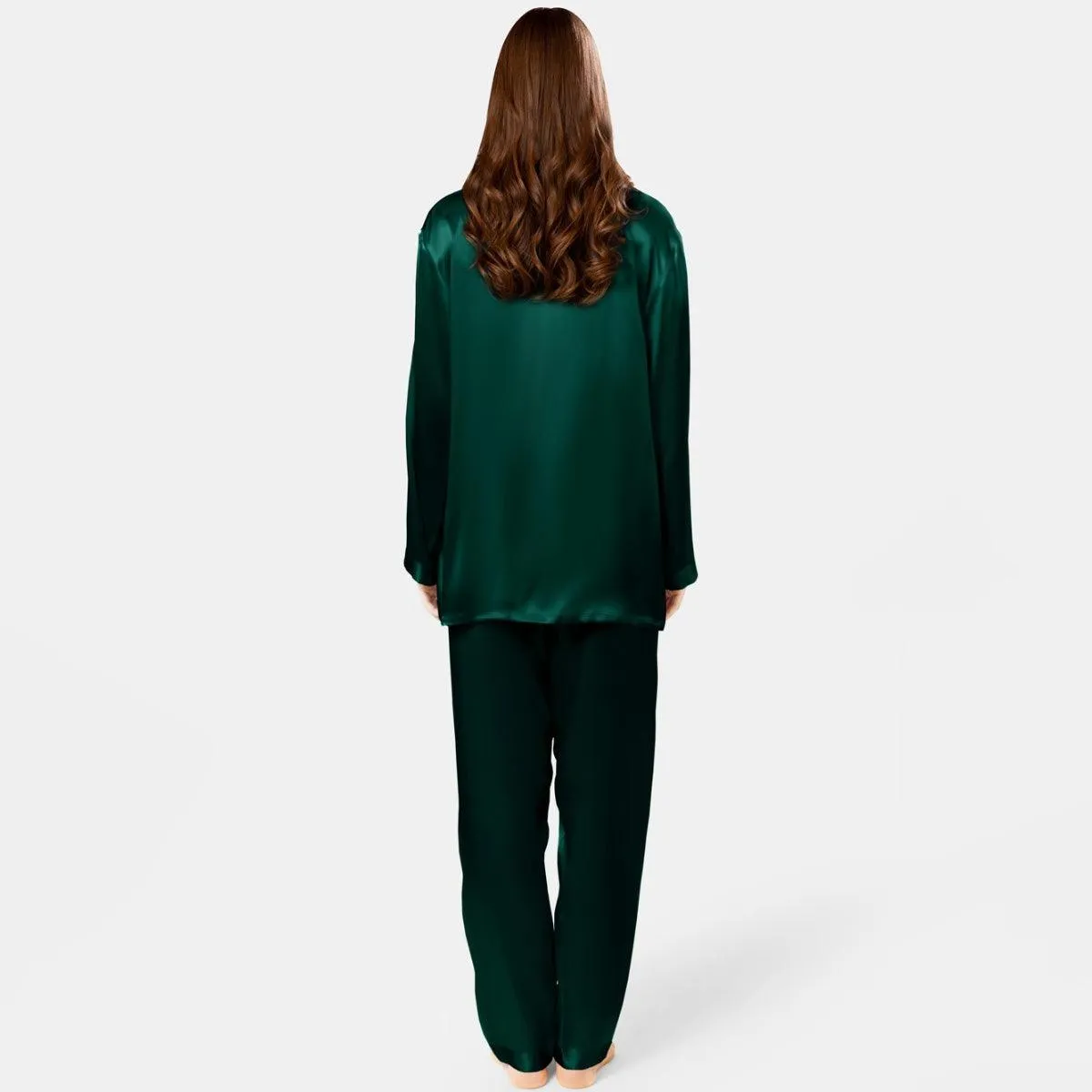 Classic 100% Mulberry  Luxury Nightwear Silk Pajamas Set for Women