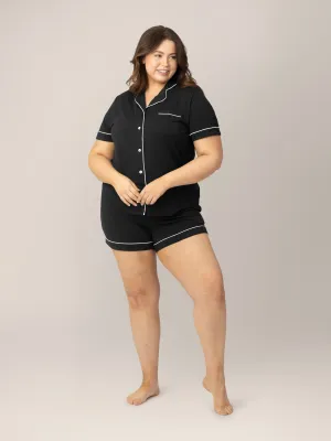 Clea Bamboo Short Sleeve Pajama Set | Black
