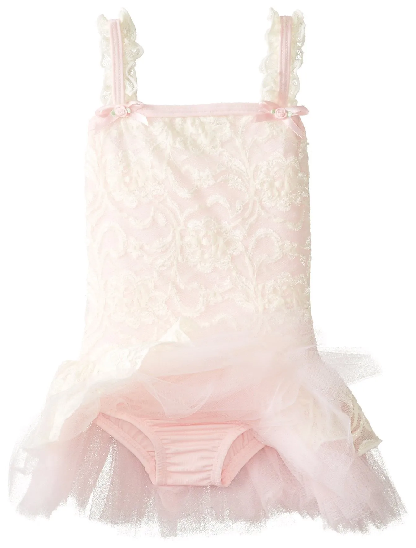 Clementine Little Girls' Lacy Camisole with Tutu Dress
