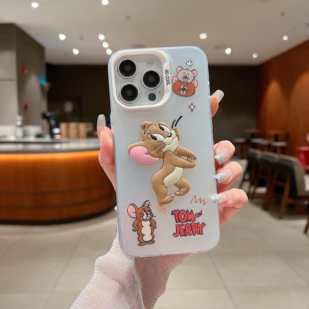 Colorful Printed and 3D Embossed Cartoon Phone Case - Mi 13C (4G)