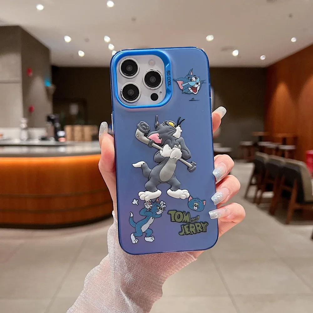 Colorful Printed and 3D Embossed Cartoon Phone Case - Mi 13C (4G)