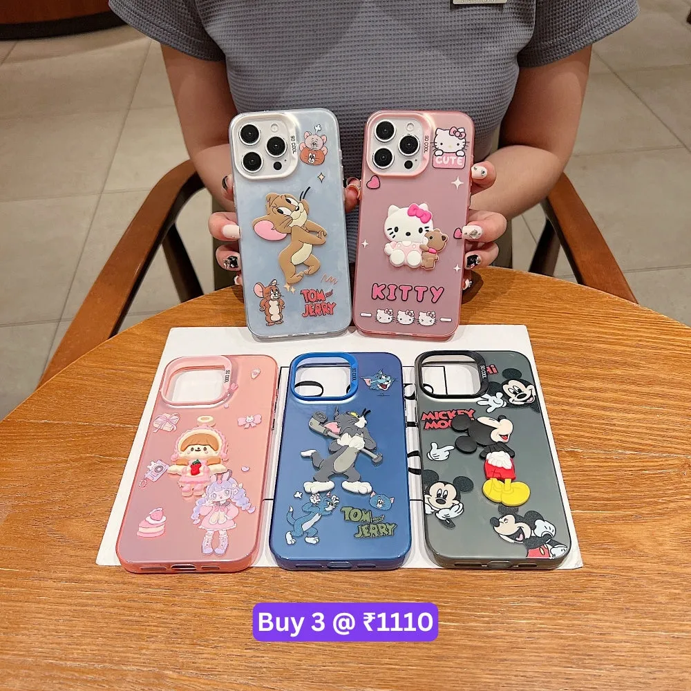 Colorful Printed and 3D Embossed Cartoon Phone Case - Mi Note 13 Pro (5G)