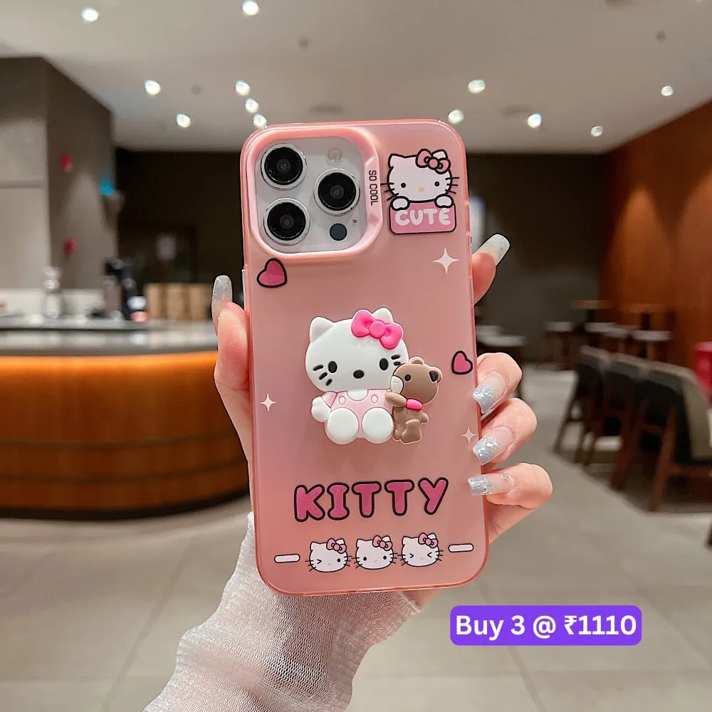 Colorful Printed and 3D Embossed Cartoon Phone Case - Mi Note 13 Pro (5G)