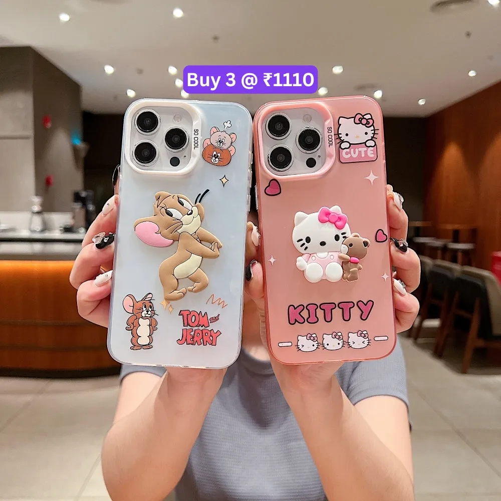 Colorful Printed and 3D Embossed Cartoon Phone Case - Mi Note 13 Pro (5G)