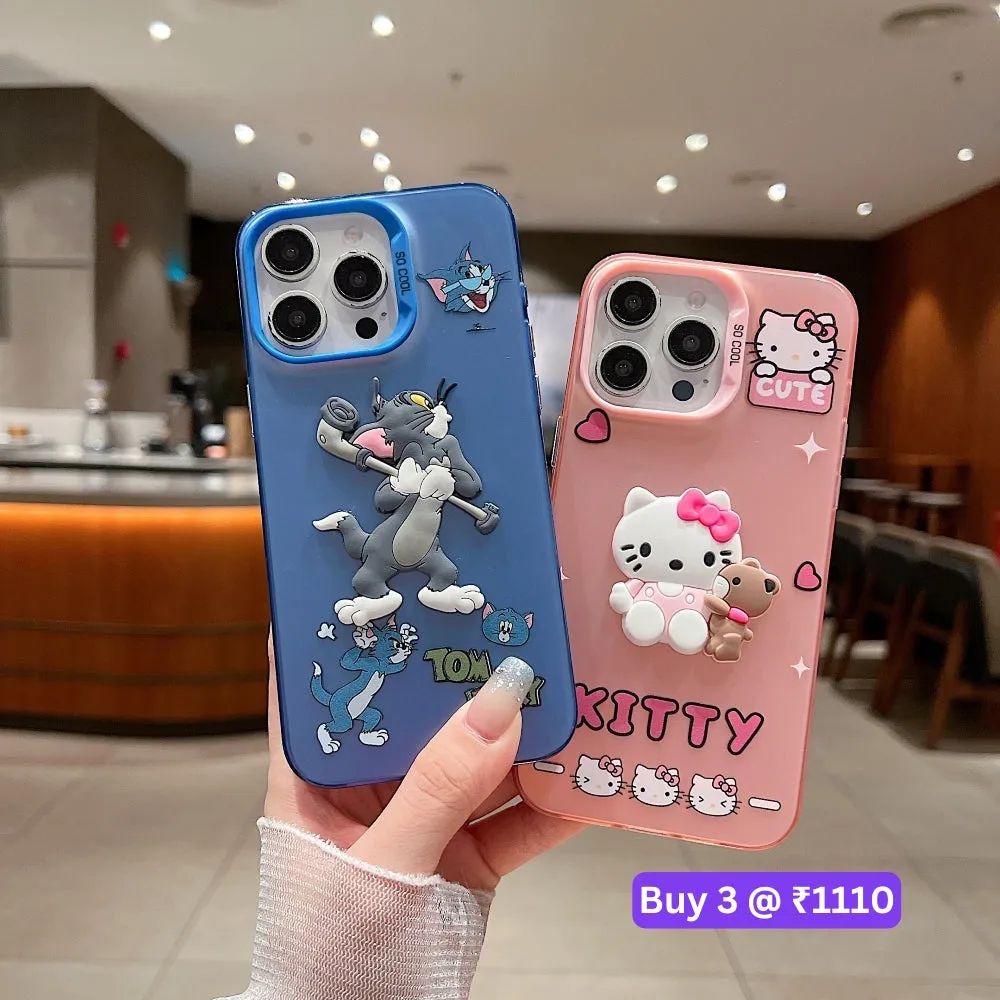 Colorful Printed and 3D Embossed Cartoon Phone Case - Mi Note 13 Pro (5G)