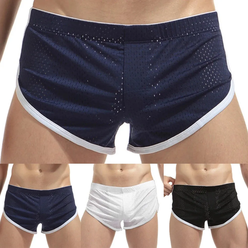 Comfortable Underwear Low waist Mesh Plus size Shorts Sports Beachwear Trunks Boxer